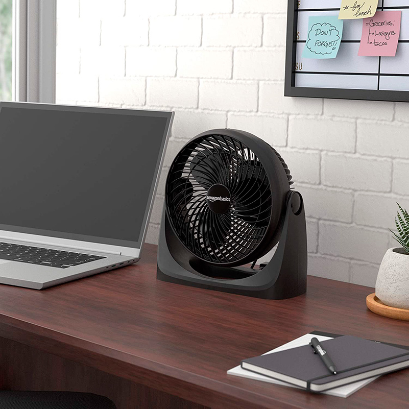 Small air circulator fan for home studio or office